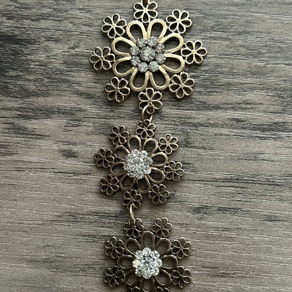 Boho Statement Earring Bundle of 3 - Silver & Bronze Filigree Lot - Picture 11 of 15